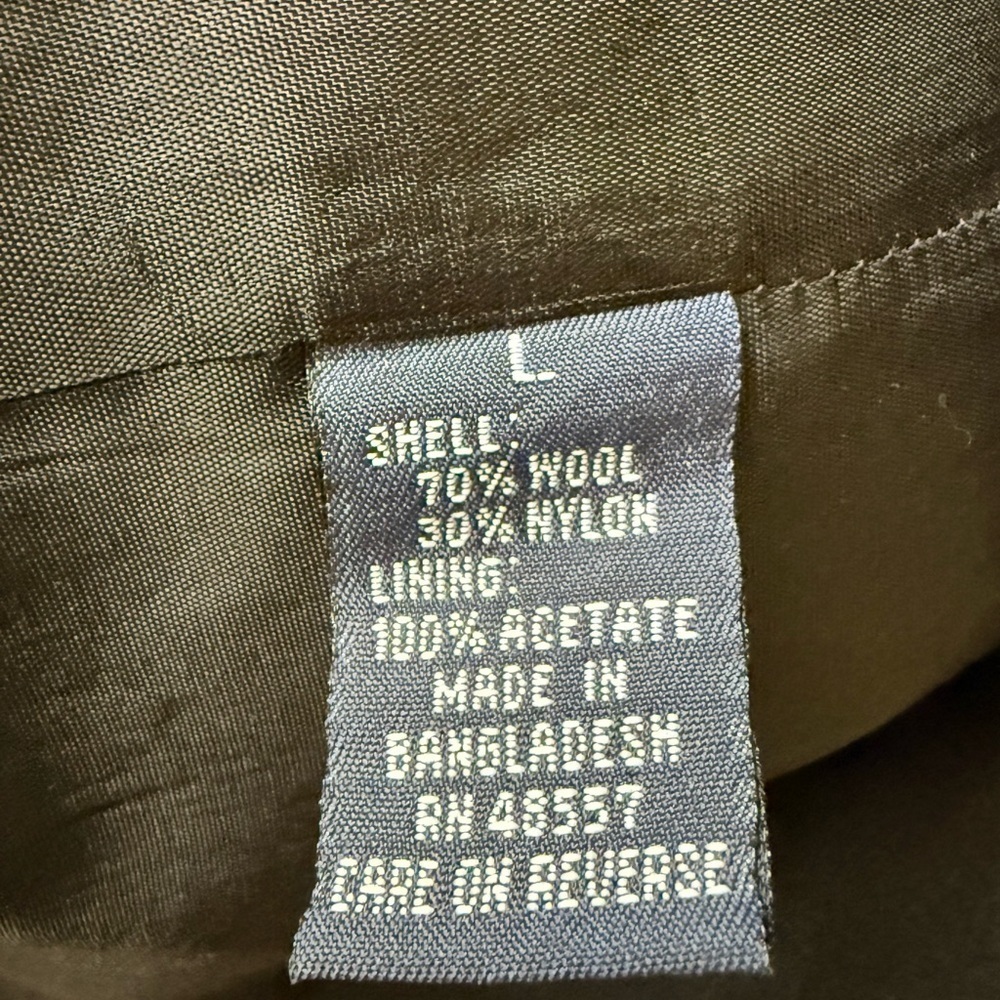 Le Homme de Lyon Men’s Black Wool Blend Tailored Coat L - Picture 5 of 6